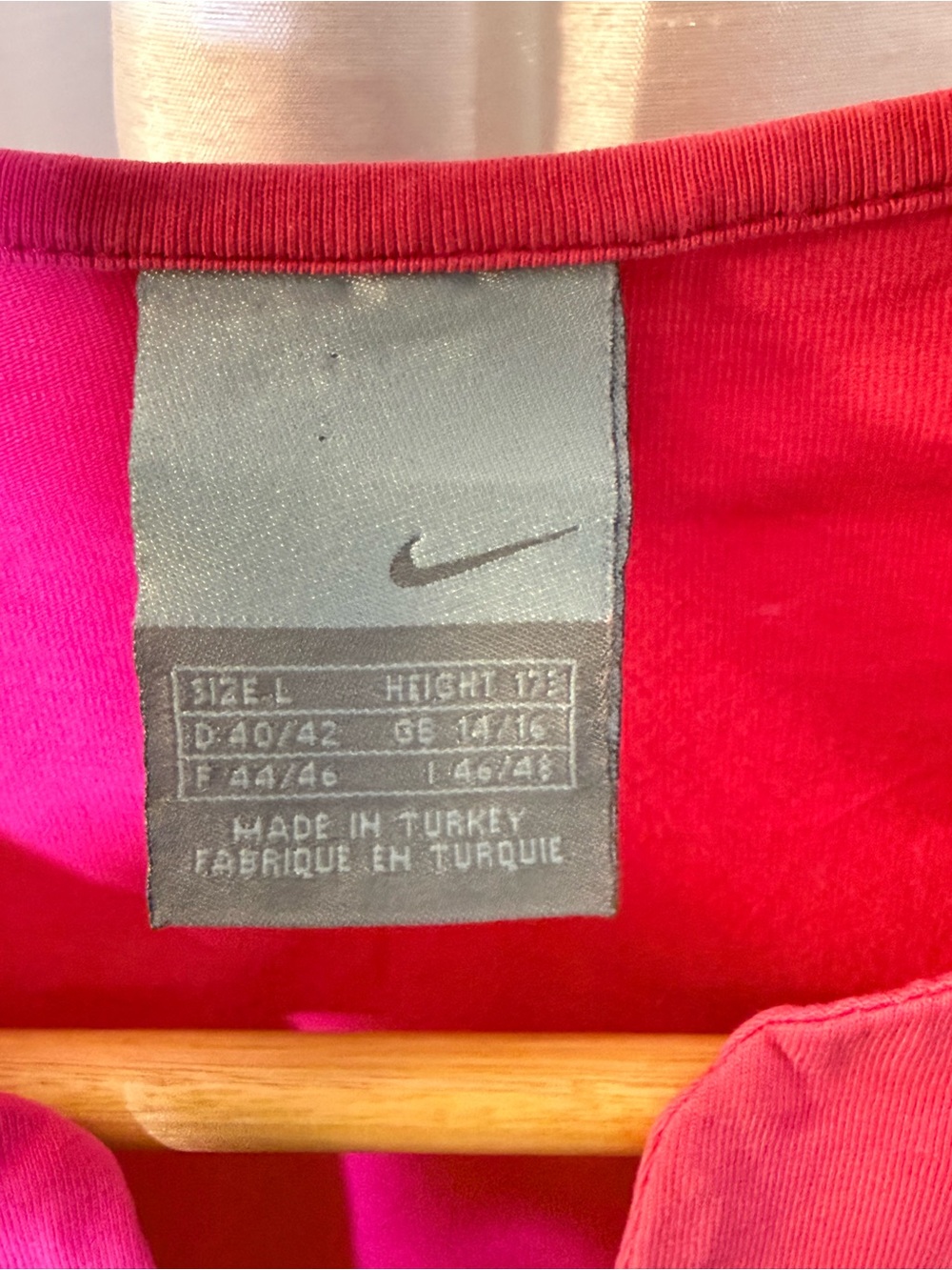 Nike Hot Pink Sleeveless Athletic Tank with V-Notch - Picture 2 of 3